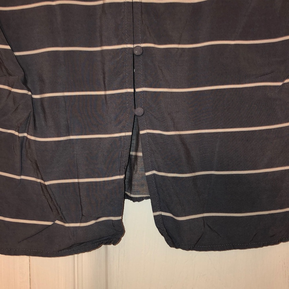 Abercrombie Blue and White Blouse with Buttons